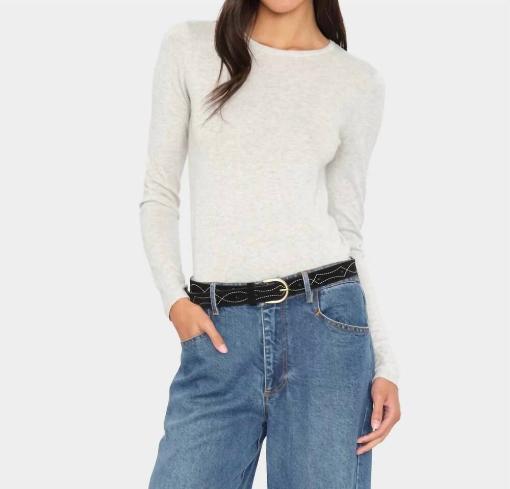 NEW XIRENA crewe sweater in silver smoke